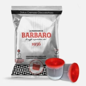 Barbaro 80 Capsule Compatibili Illy Iperespresso caffè Nero Cioccolattoso